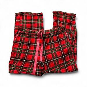 Plaid Red and Green Women's pajama bottoms